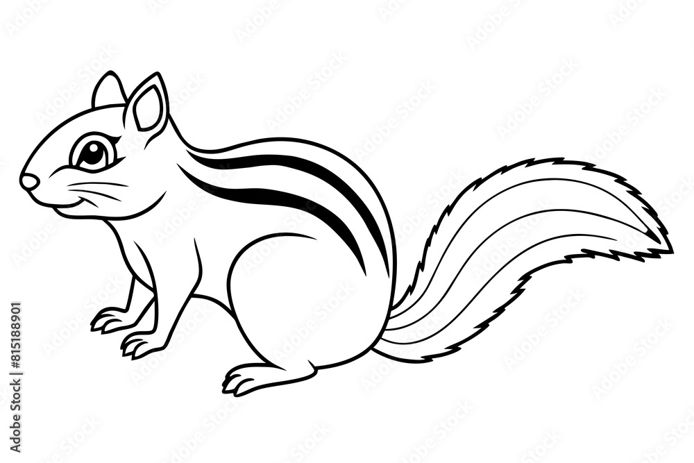 chipmunk line art silhouette illustration chipmunk line art silhouette illustration