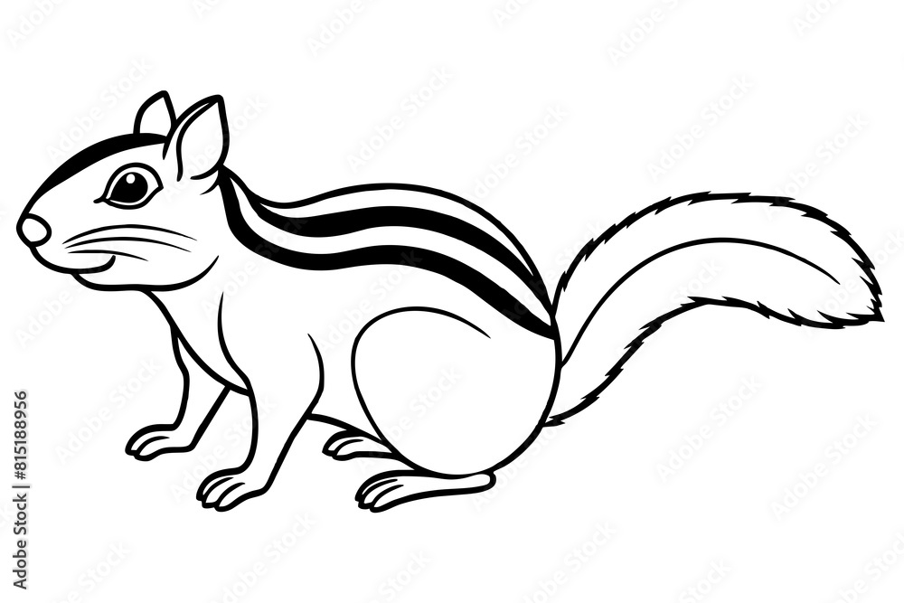 chipmunk line art silhouette illustration chipmunk line art silhouette illustration