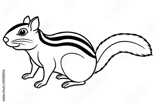 chipmunk line art silhouette illustration