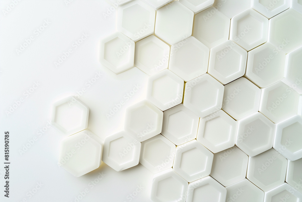 White background with hexagon pattern. White background with hexagon pattern.