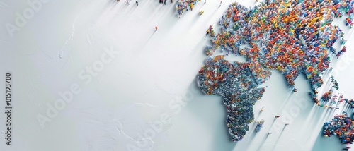 Background for World Population Day. Copy Space.