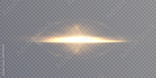 The effect of a bright vector flash of light from a special solar lens on a transparent background. Light blur effect. Vector illustration