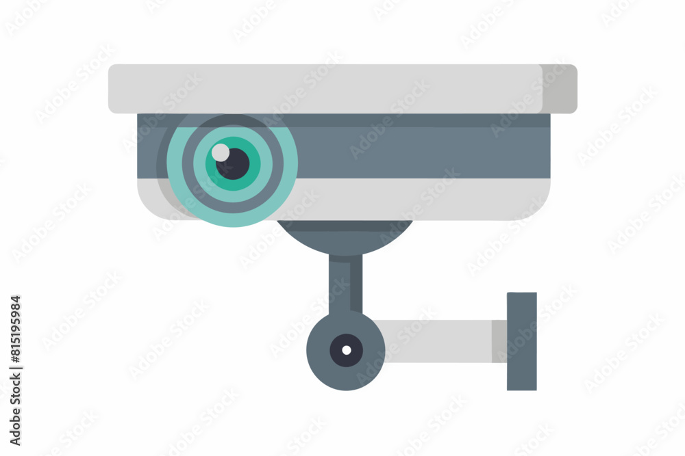 Security camera isolated on white background. Graphic illustration. Surveillance equipment. Concept of modern security technology, monitoring, protection. Print, logo, sign, design element Security camera isolated on white background. Graphic illustration. Surveillance equipment. Concept of modern security technology, monitoring, protection. Print, logo, sign, design element