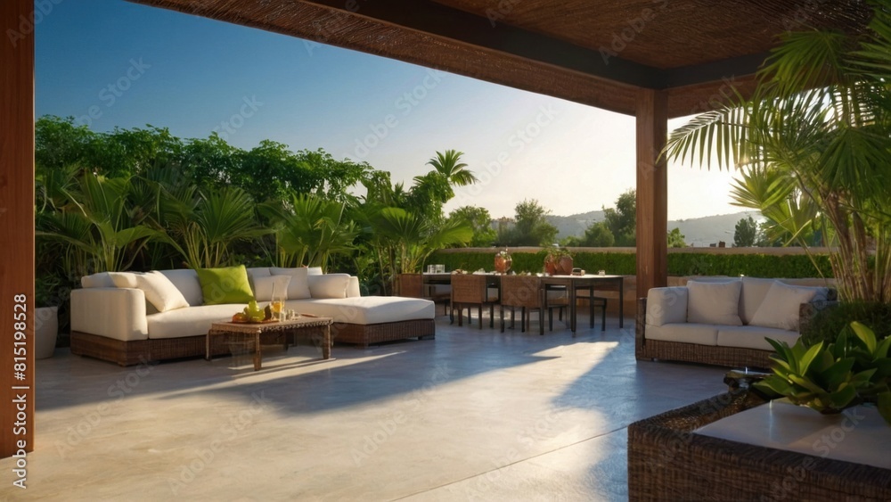 Luxury terrace in the tropics