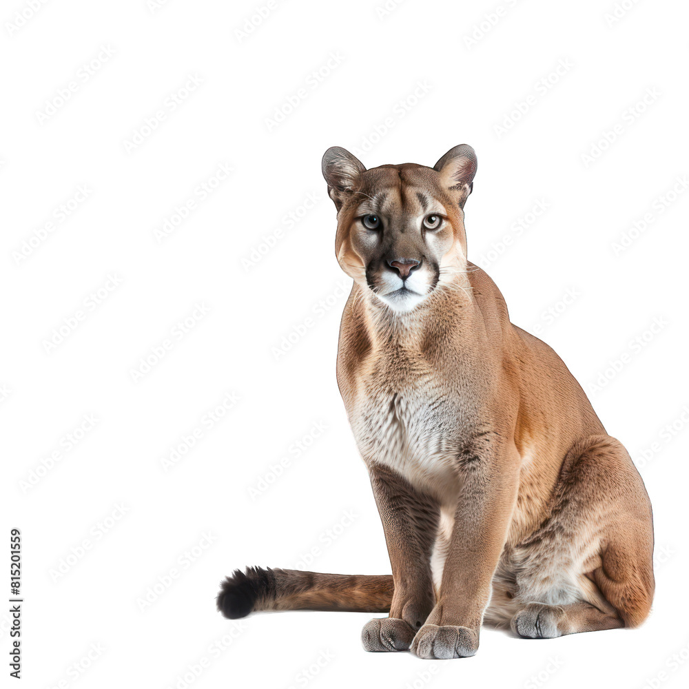 Puma isolated on white or transparent background Puma isolated on white or transparent background