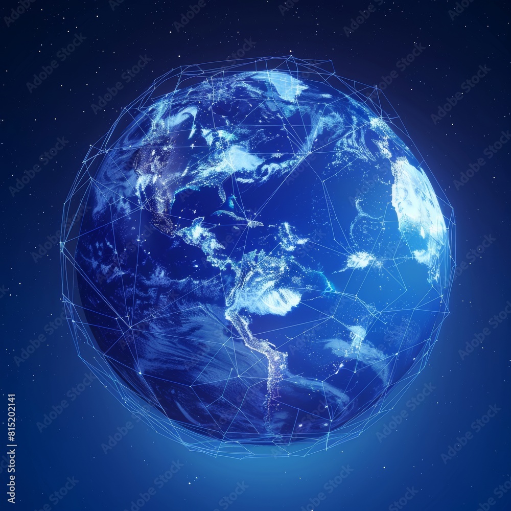 Digital world globe, concept of global network and connectivity on Earth, high speed data transfer and cyber technology, information exchange and international telecommunication. Business map Digital world globe, concept of global network and connectivity on Earth, high speed data transfer and cyber technology, information exchange and international telecommunication. Business map