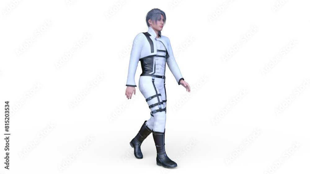 歩くサイバーマン 3DCGレンダリング 歩くサイバーマン 3DCGレンダリング