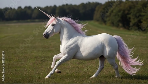 Glorious White Unicorn with Celestial Beauty