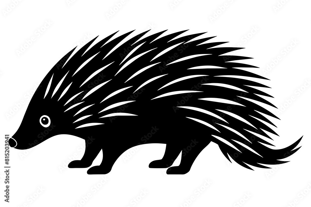porcupine line art silhouette illustration porcupine line art silhouette illustration