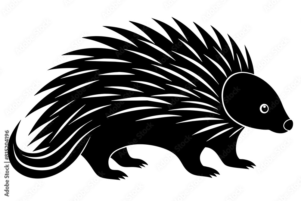 porcupine line art silhouette illustration porcupine line art silhouette illustration