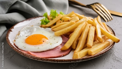 ham, egg and chips