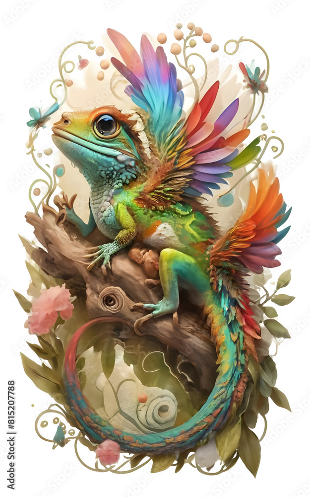 Fototapeta premium Lizard Illustration Transparent Background