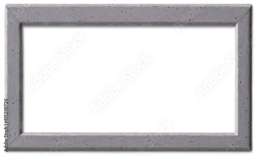Concrete picture frame isolated on transparent background