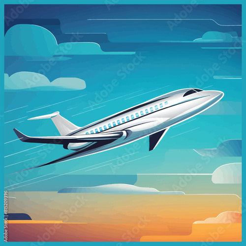 A high-quality, free vector illustration of a modern passenger airplane. 
