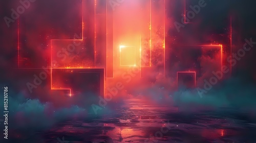 Digital Art with Neon Colors  Luminous Layers and Ethereal Glow