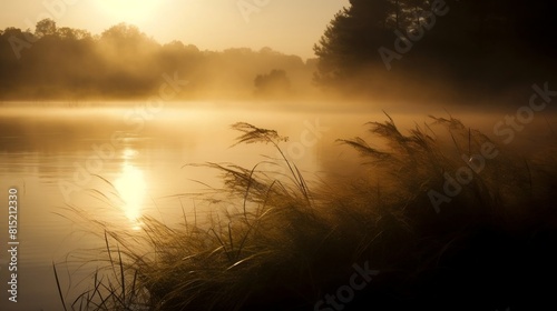 morning mist over the river