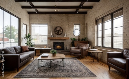 Exposed Brick Loft with Vintage Accents