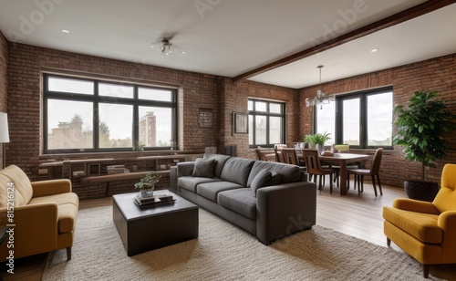 Exposed Brick Loft with Vintage Accents