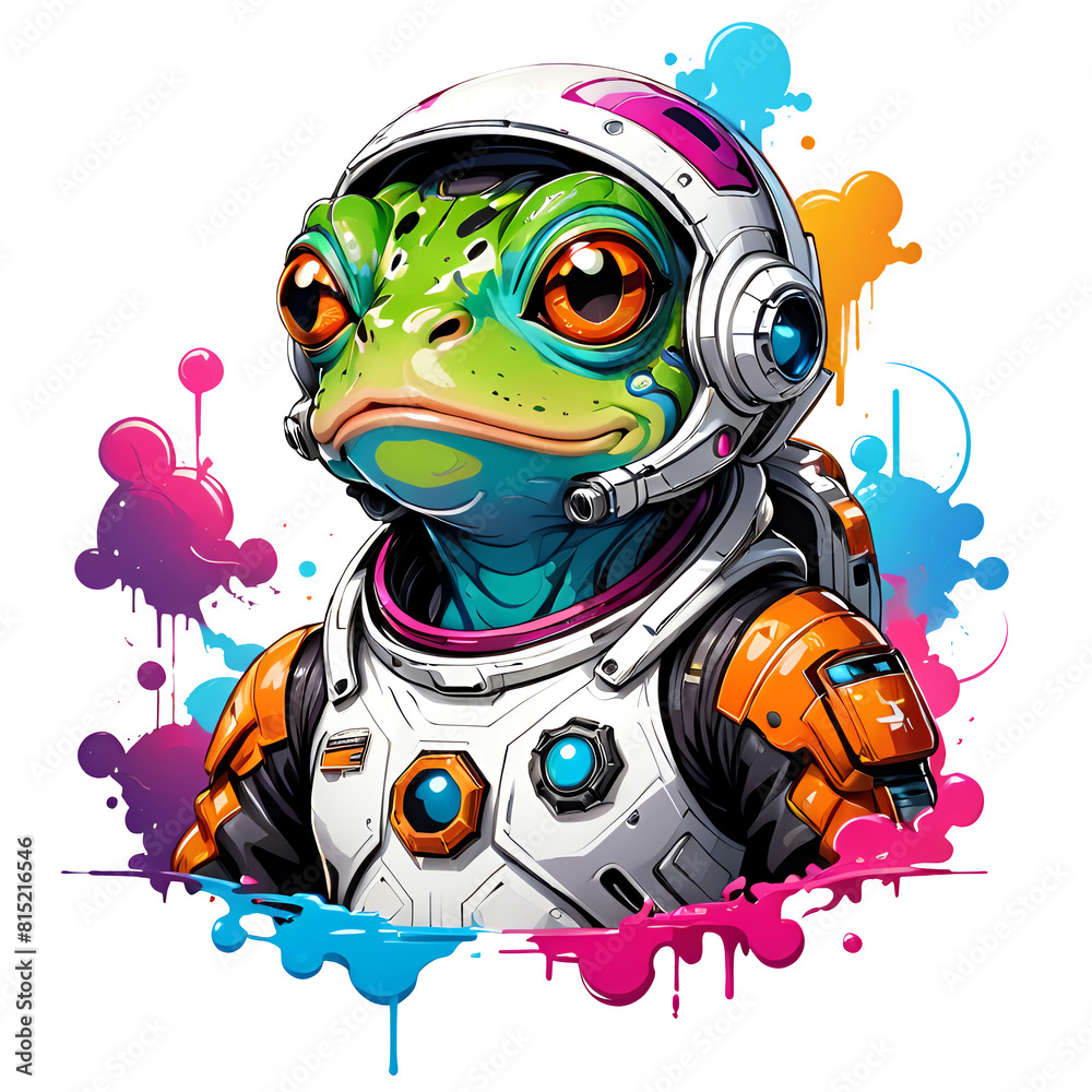 graffiti abstract create a thinking astronaut frog, alien robot cartoon graffiti abstract create a thinking astronaut frog, alien robot cartoon