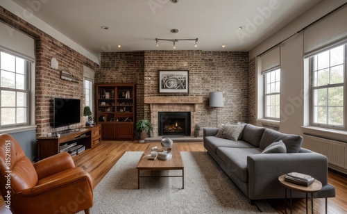 Exposed Brick Loft with Vintage Accents