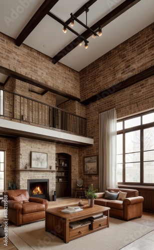 Exposed Brick Loft with Vintage Accents