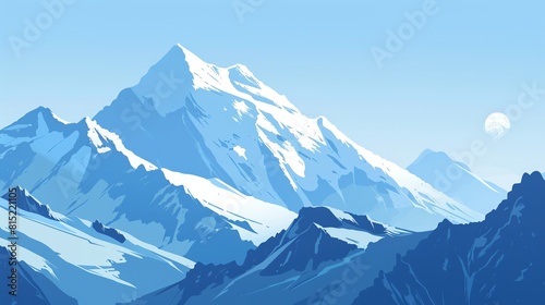 Majestic Snow-Capped Peaks of the Swiss Alps © Rade Kolbas
