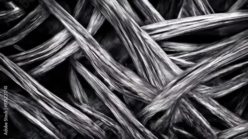 charcoal and carbonic structures interweaving in an abstract composition accentuated textures high photo