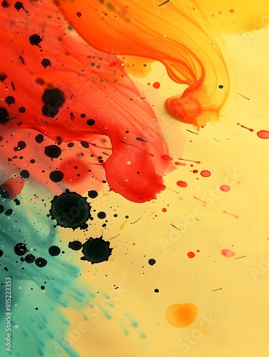 Vibrant Abstract Paint Splatter Dynamic Colorful Artistic Background