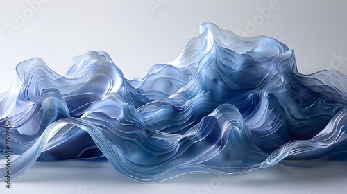 Undulating American Flag A Patriotic Sculpture Crafted from Refractive Water Waves photo