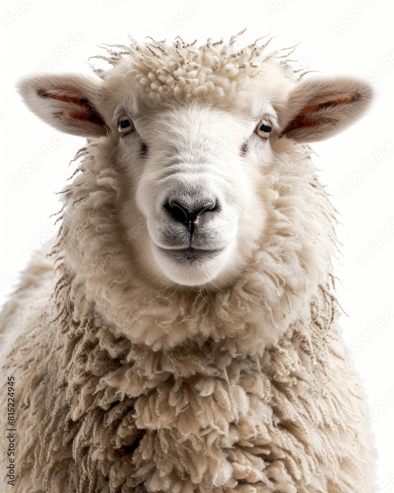 Sheep with an exceptionally woolly coat, focusing on the texture and depth of the wool
