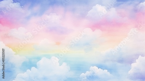 Dreamy Pastel Sky with Soft Clouds and Tranquil Hues © Miva
