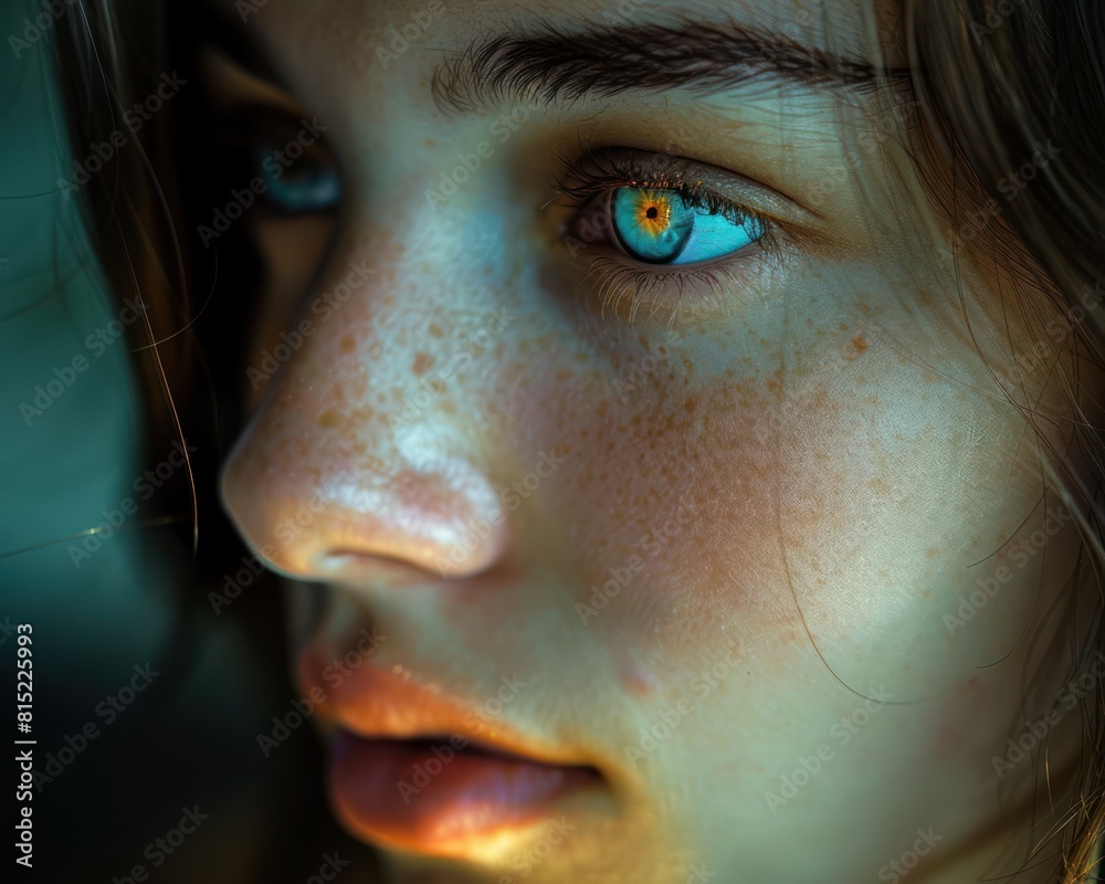 Moment of woman vulnerability contemplation with soft, professional lighting Moment of woman vulnerability contemplation with soft, professional lighting