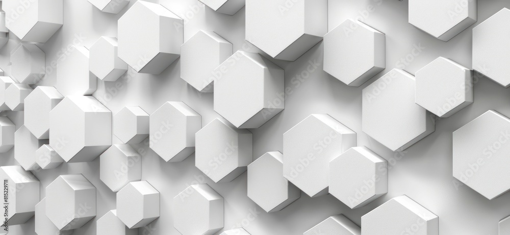 Abstract white hexagon 3D background Abstract white hexagon 3D background