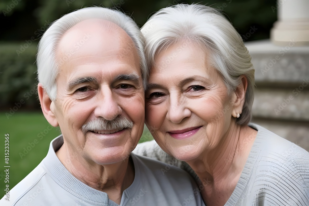 a portrait of a happy white, caucasian, senior, elderly, married couple, in love a portrait of a happy white, caucasian, senior, elderly, married couple, in love