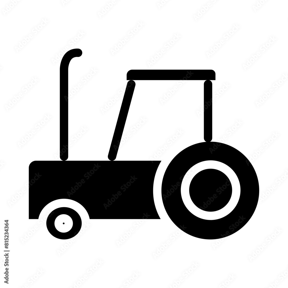 Tractor Glyph Icon Design Tractor Glyph Icon Design