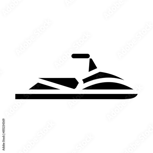 Jet ski Glyph Icon Design
