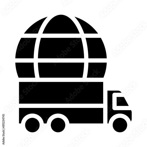 Globe (for international delivery) Glyph Icon Design