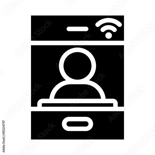 Online Lecture Glyph Icon Design