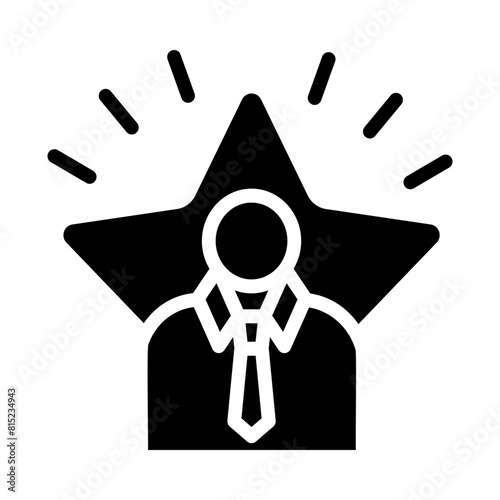 Role Model Glyph Icon Design