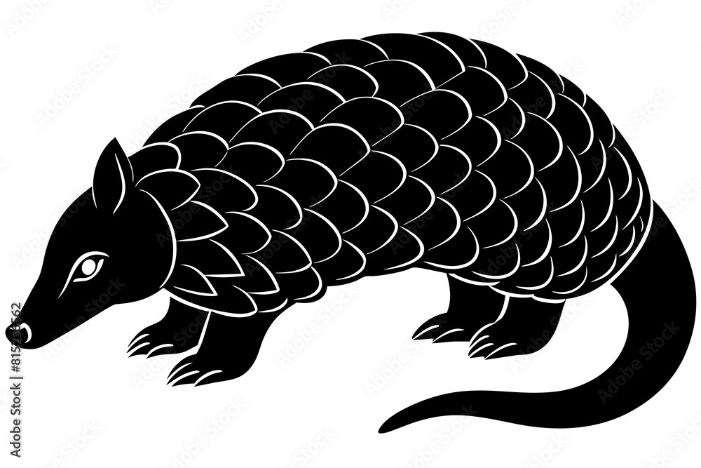 pangolin line art silhouette illustration pangolin line art silhouette illustration