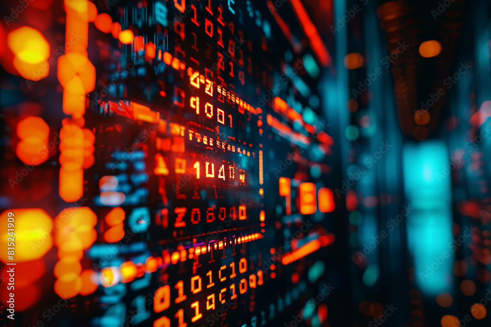 A computer screen with a bunch of numbers and letters A computer screen with a bunch of numbers and letters