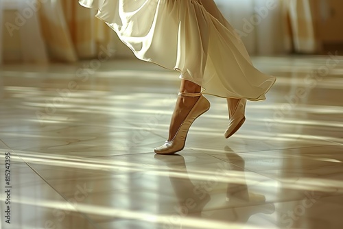 Woman in White Dress Dancing on Floor