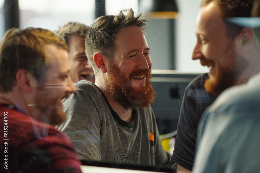 Group of young business people working together in a modern office. Selective focus. Group of young business people working together in a modern office. Selective focus.