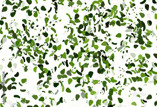 Light green vector pattern with chaotic shapes.