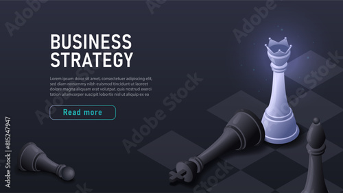 Business strategy isometric vector