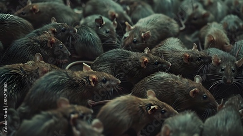 A lot of starving rats waiting to be fed up photo