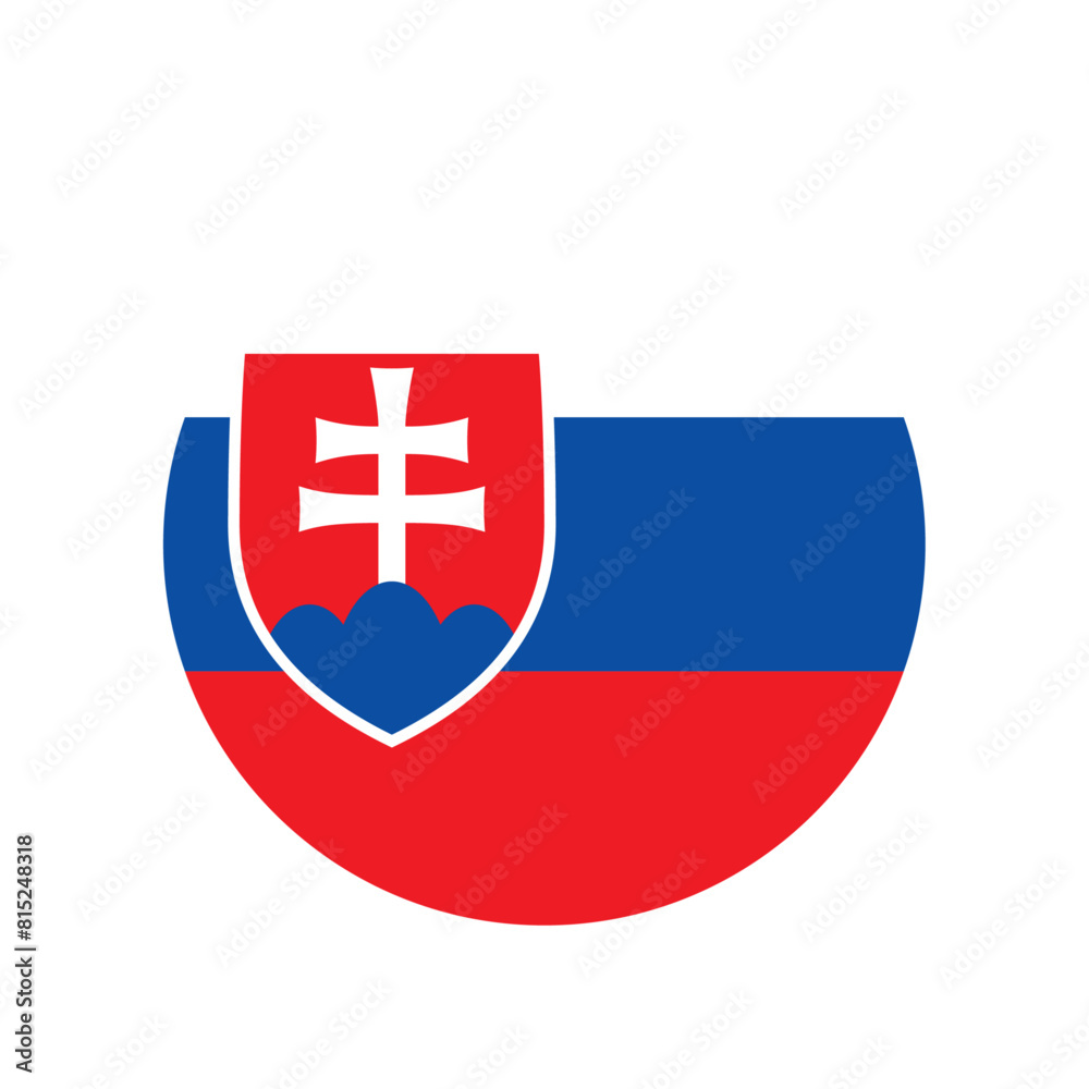 Obraz premium Round Slovakia flag icon