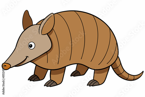 armadillo cartoon vector illustration
