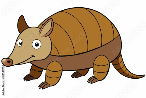 armadillo cartoon vector illustration
