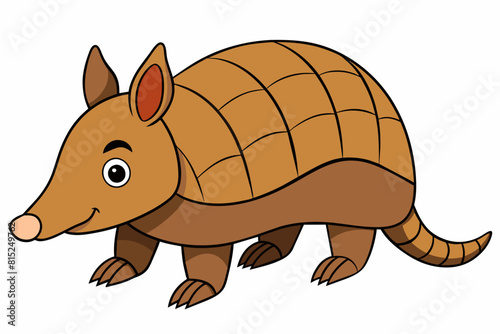 armadillo cartoon vector illustration